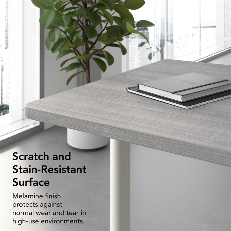 Synergy 72-inch Rectangle Modular Conference Table in Gray - Engineered Wood