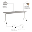 Synergy 72-inch Rectangle Modular Conference Table in Gray - Engineered Wood