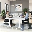 Synergy 72-inch Rectangle Modular Conference Table in White - Engineered Wood