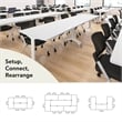 Synergy 72-inch Rectangle Modular Conference Table in White - Engineered Wood