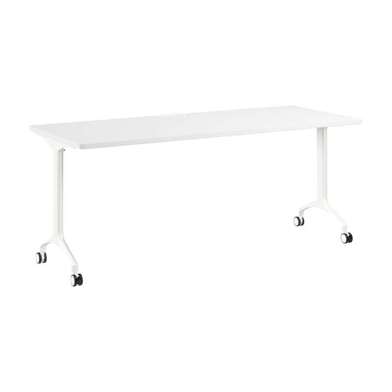 Synergy 72-inch Rectangle Modular Conference Table in White - Engineered Wood