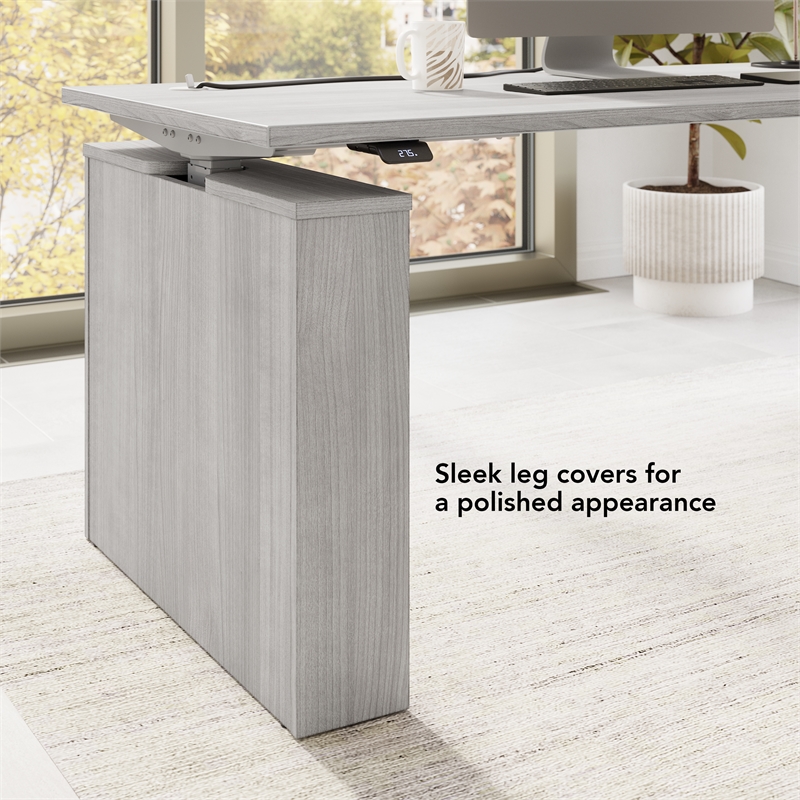 Stratus 60W X 30D Adjustable Standing Desk in Platinum Gray - Engineered Wood