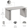 Stratus 60W X 30D Adjustable Standing Desk in Platinum Gray - Engineered Wood