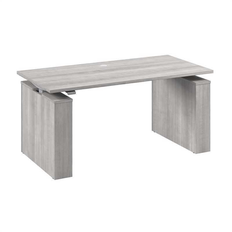 Stratus 60W X 30D Adjustable Standing Desk in Platinum Gray - Engineered Wood