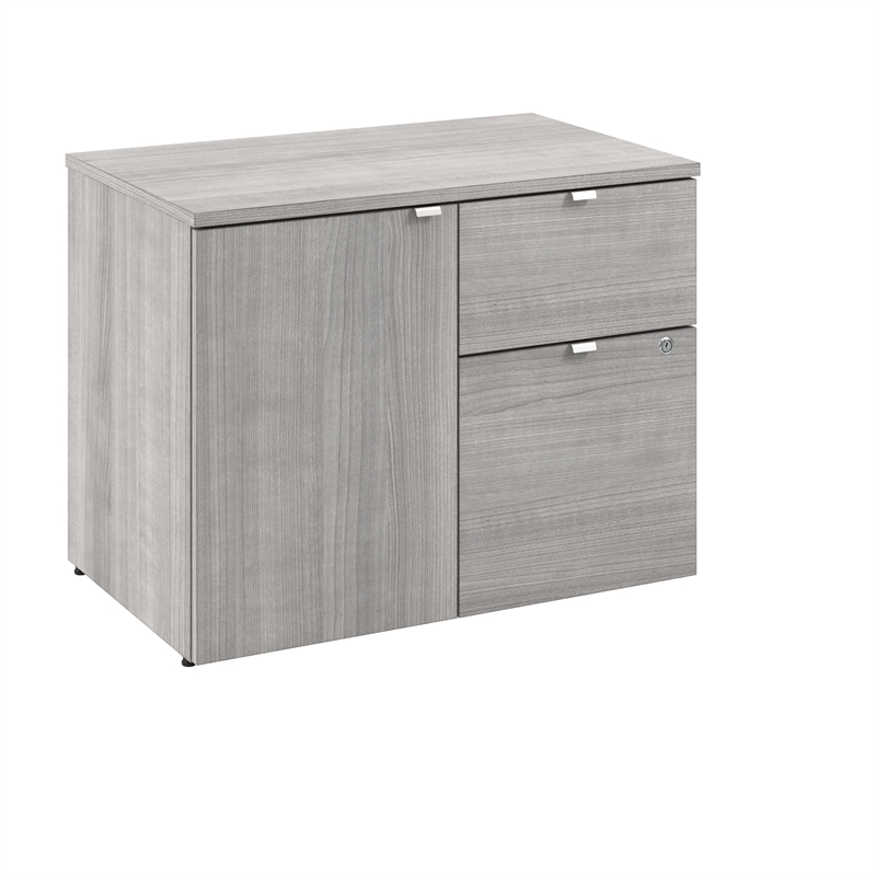 Stratus 30W Storage Cabinet with Drawers in Platinum Gray - Engineered Wood