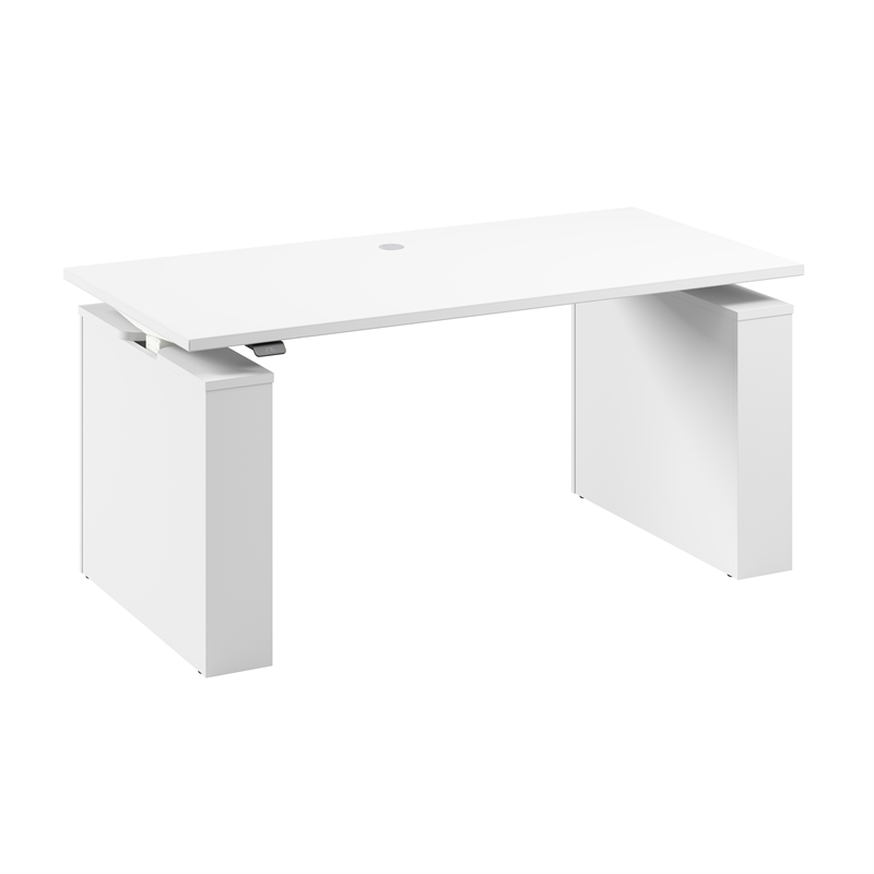 Stratus 60W x 30D Adjustable Standing Desk in White - Engineered Wood