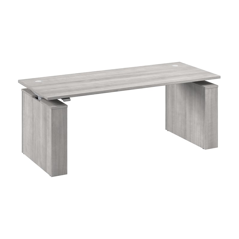 Stratus 72W x 30D Adjustable Standing Desk in Platinum Gray - Engineered Wood