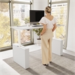 Stratus 72W x 30D Adjustable Standing Desk in White - Engineered Wood