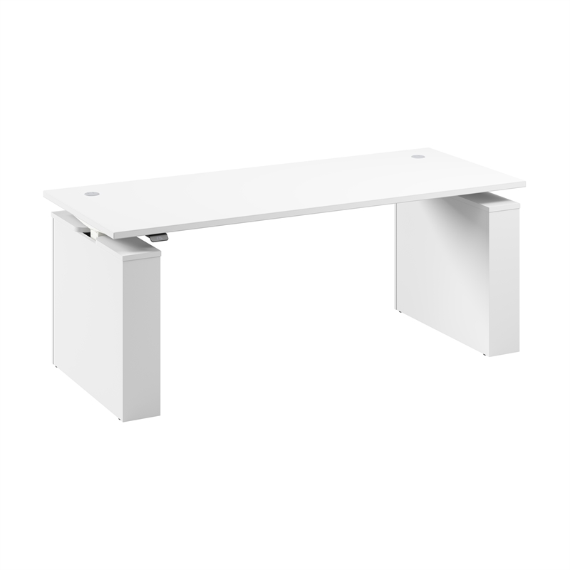 Stratus 72W x 30D Adjustable Standing Desk in White - Engineered Wood