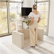Stratus 60W Standing Desk with Modesty Panel in Natural Elm - Engineered Wood