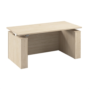 Stratus 60W Standing Desk with Modesty Panel in Natural Elm - Engineered Wood