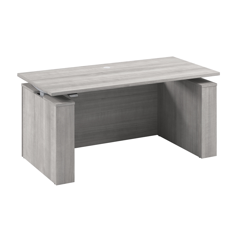 Stratus 60W Standing Desk with Modesty Panel in Platinum Gray - Engineered Wood