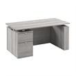Stratus 60W Standing Desk with File Cabinet in Platinum Gray - Engineered Wood