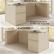 Stratus 72W Standing Desk with File Cabinet in Natural Elm - Engineered Wood