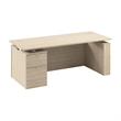 Stratus 72W Standing Desk with File Cabinet in Natural Elm - Engineered Wood