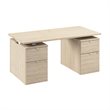Stratus 60W Standing Desk with Drawers in Natural Elm - Engineered Wood