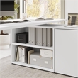 Stratus 60W Standing Desk with Storage in White - Engineered Wood