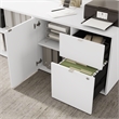 Stratus 60W Standing Desk with Storage in White - Engineered Wood