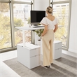 Stratus 60W Standing Desk with Drawers in White - Engineered Wood