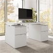Stratus 60W Standing Desk with Drawers in White - Engineered Wood