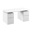 Stratus 60W Standing Desk with Drawers in White - Engineered Wood