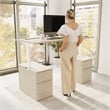Stratus 72W Standing Desk with Drawers in Natural Elm - Engineered Wood
