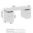 Stratus 72W Standing Desk with Drawers in Natural Elm - Engineered Wood