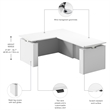 Stratus 60W x 78D L Shaped Standing Desk White - Engineered Wood