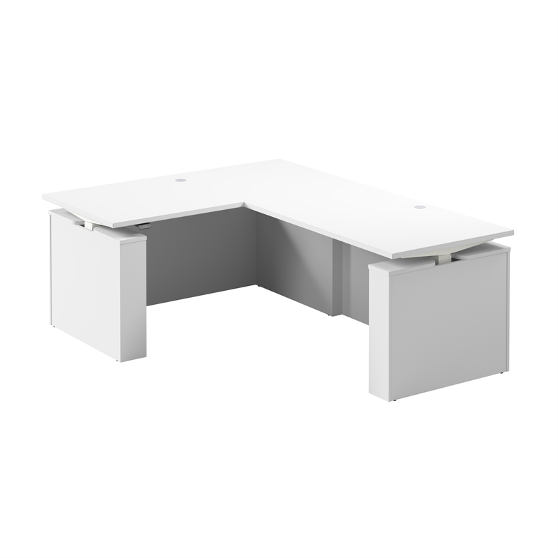 Stratus 60W x 78D L Shaped Standing Desk White - Engineered Wood