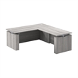 Stratus 72W x 78D L Shaped Standing Desk in Platinum Gray - Engineered Wood