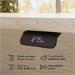 Stratus 60W Standing L Desk with File Cabinet in Natural Elm - Engineered Wood
