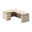 Stratus 60W Standing L Desk with File Cabinet in Natural Elm - Engineered Wood