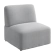 Assemble Modular Armless Lounge Chair in Fog Fabric