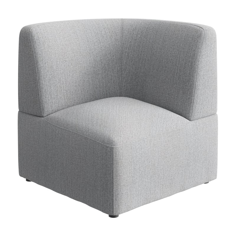 Assemble Modular Corner Lounge Chair in Fog Fabric