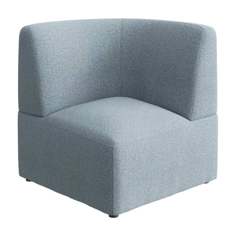 Assemble Modular Corner Lounge Chair in Mist Fabric