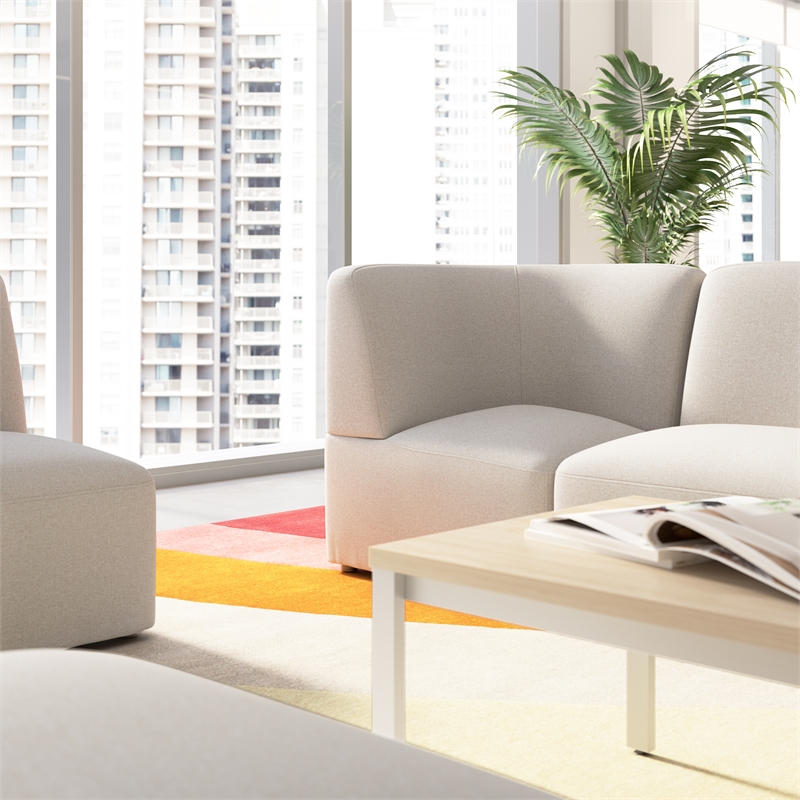 Assemble Modular Corner Lounge Chair in Oat Fabric