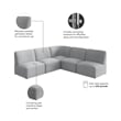 Assemble Modular 5 Seater L Shaped Sectional Lounge Sofa in Fog Fabric