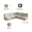 Assemble Modular 5 Seater L Shaped Sectional Lounge Sofa in Oat Fabric