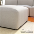 Assemble Modular Lounge Ottoman in Fog Fabric