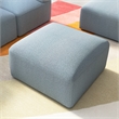 Assemble Modular Lounge Ottoman in Mist Fabric