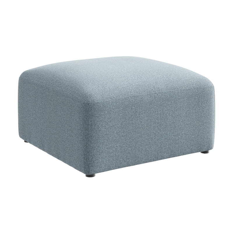 Assemble Modular Lounge Ottoman in Mist Fabric