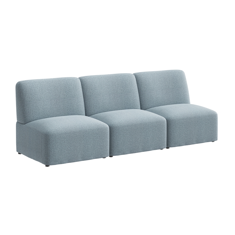 Assemble Modular 3 Seater Sectional Lounge Sofa in Mist Fabric