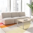 Assemble Modular 3 Seater Sectional Lounge Sofa in Oat Fabric