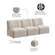 Assemble Modular 3 Seater Sectional Lounge Sofa in Oat Fabric