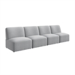 Assemble Modular 4 Seater Sectional Lounge Sofa in Fog Fabric