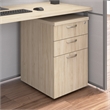 Easy Office 3 Drawer Rolling File Cabinet in Natural Elm - Engineered Wood