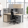 Office in an Hour Cubicle Storage Set in Natural Elm - Engineered Wood