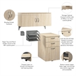 Office in an Hour Cubicle Storage Set in Natural Elm - Engineered Wood