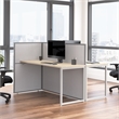 Easy Office 2 Person Cubicle Desk in Natural Elm - Engineered Wood