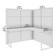 Easy Office L Shaped Cubicle Desk in Natural Elm - Engineered Wood